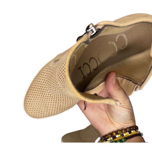 CCOCCI Wedge Booties CHARLOTE Brown Tan Suede 8 - Picture 8 of 9